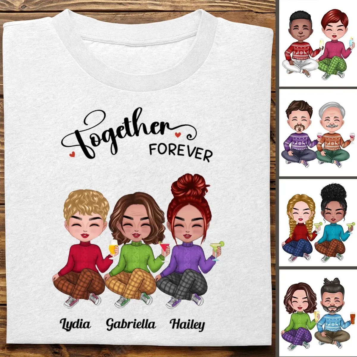 Friends - Together Forever - Personalized T-Shirt