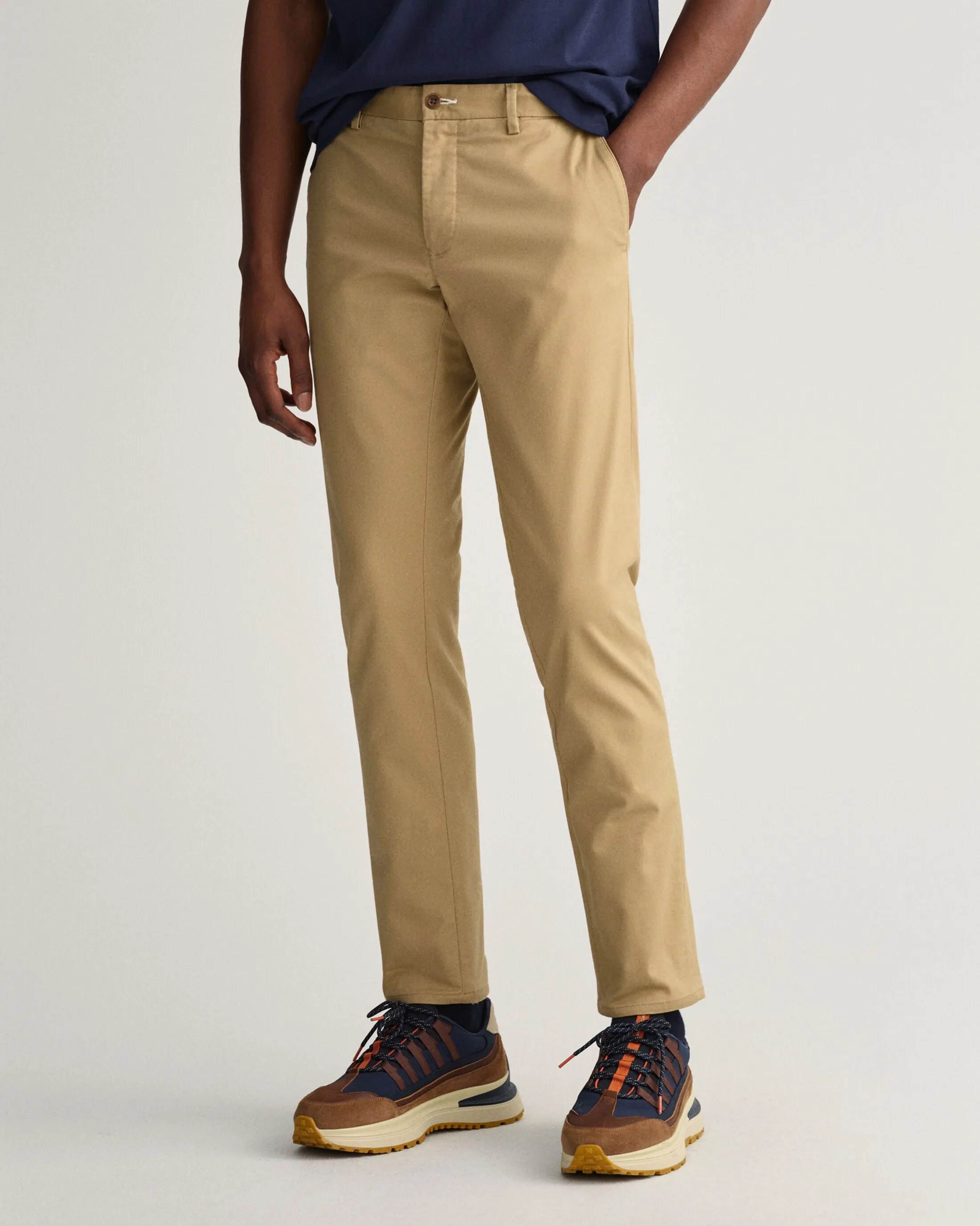 GANT - Hallden Slim Fit Tech Prep Chino, Dark Khaki