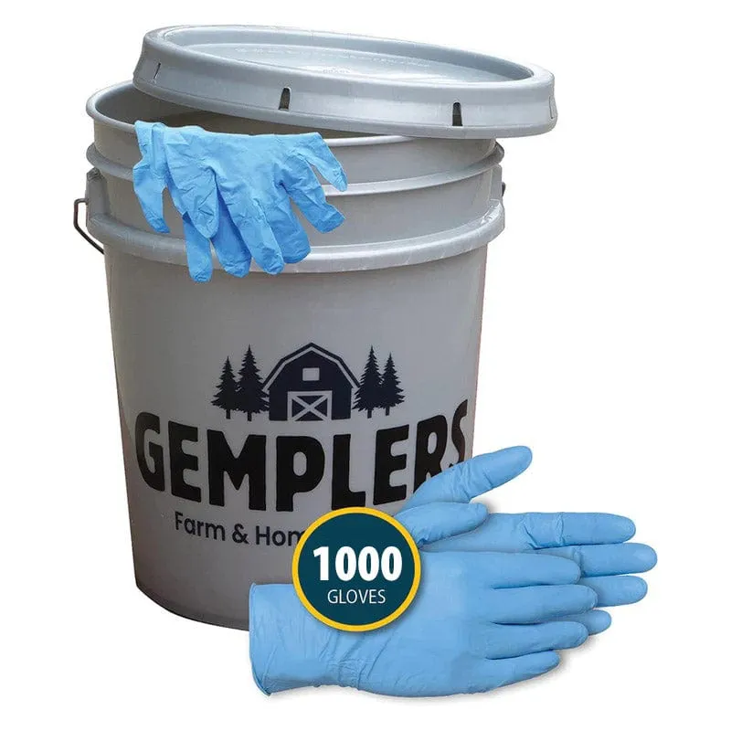 Gemplers 4-mil Disposable Nitrile Gloves | Bucket of 1000 Gloves