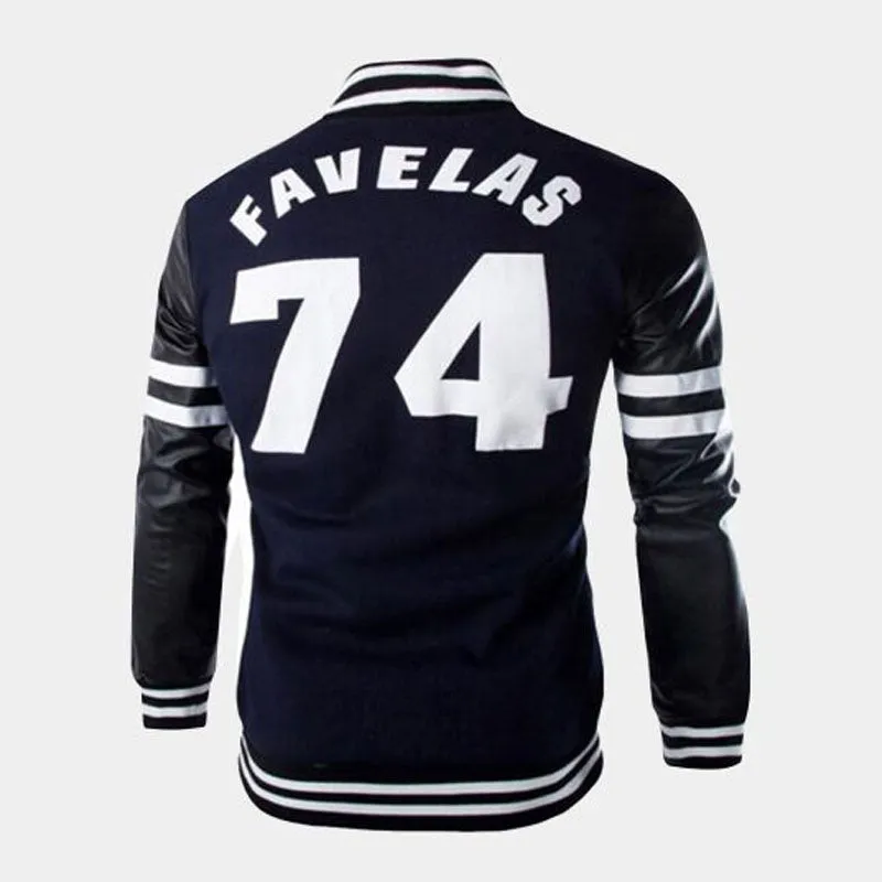 Genuine Quality Best Style High School Navy Leather Long Sleeve varsity Jacket