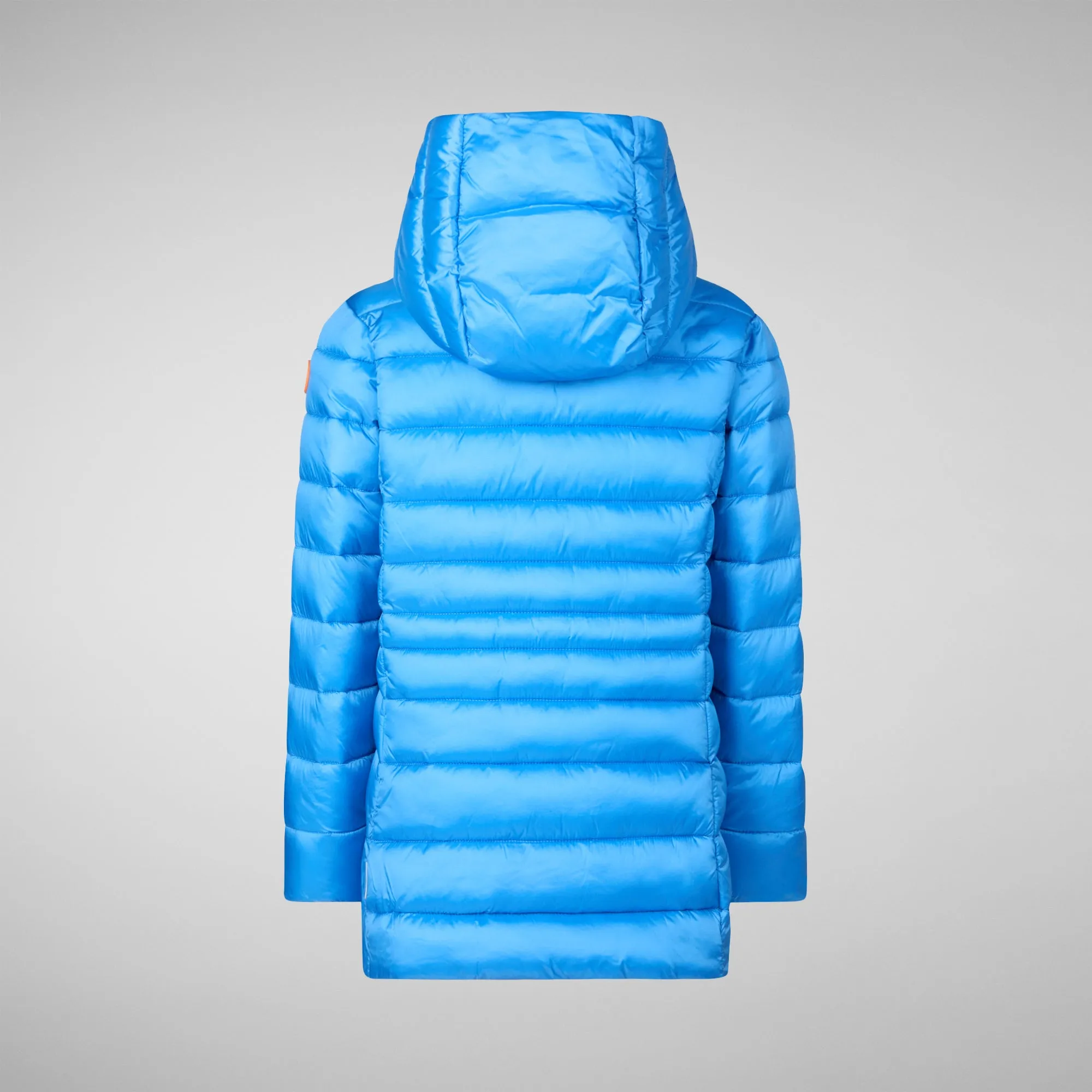 Girls' animal free Puffer jacket Maggy in cerulean blue