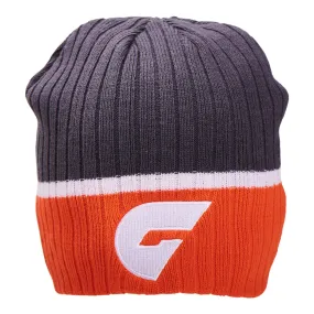 Greater Western Sydney GWS Giants Mens Adults Boundary Rib Beanie