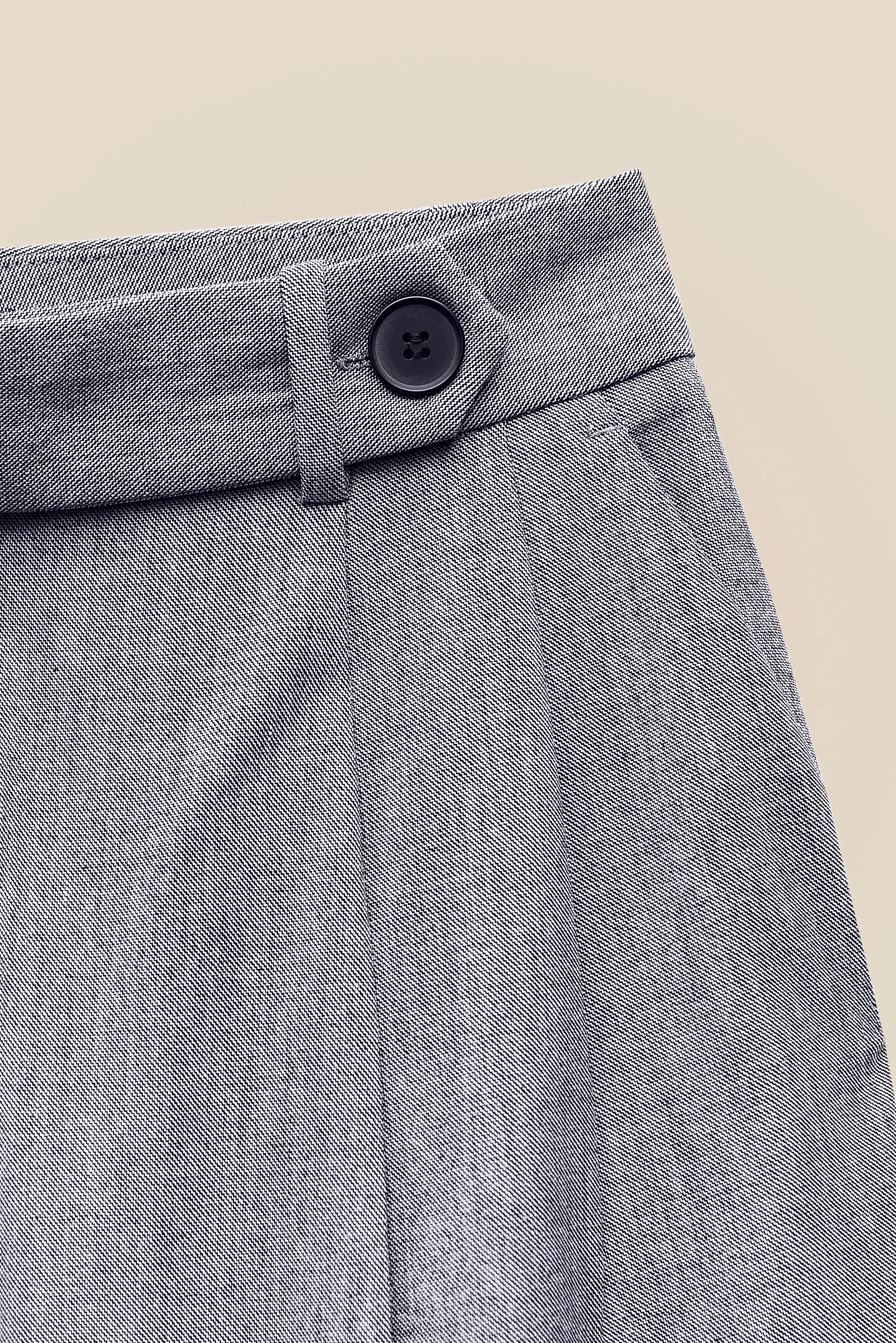 Grey Modern Pleat Closure Pants