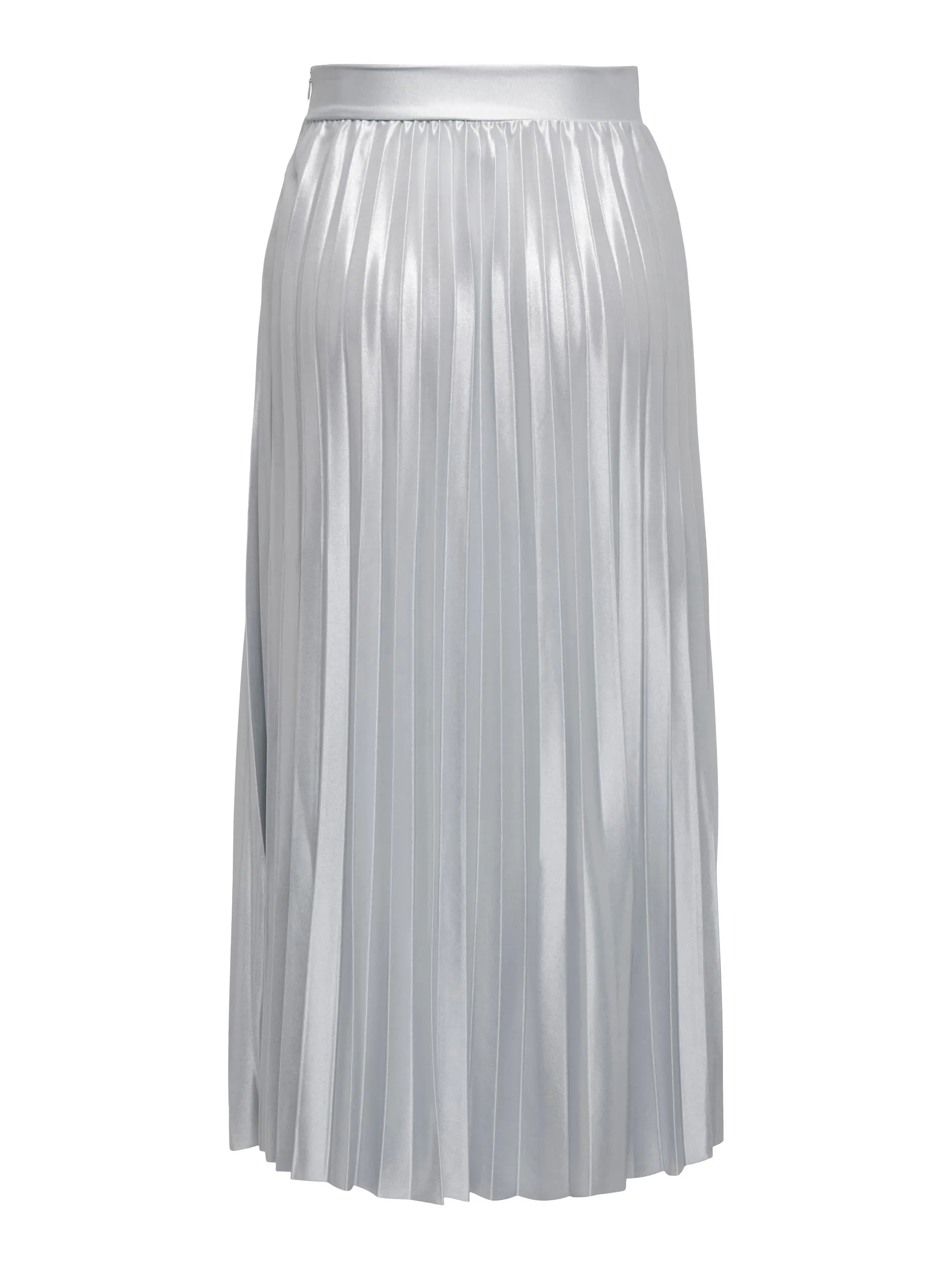 Hailey Pleated Skirt - Silver Metallic