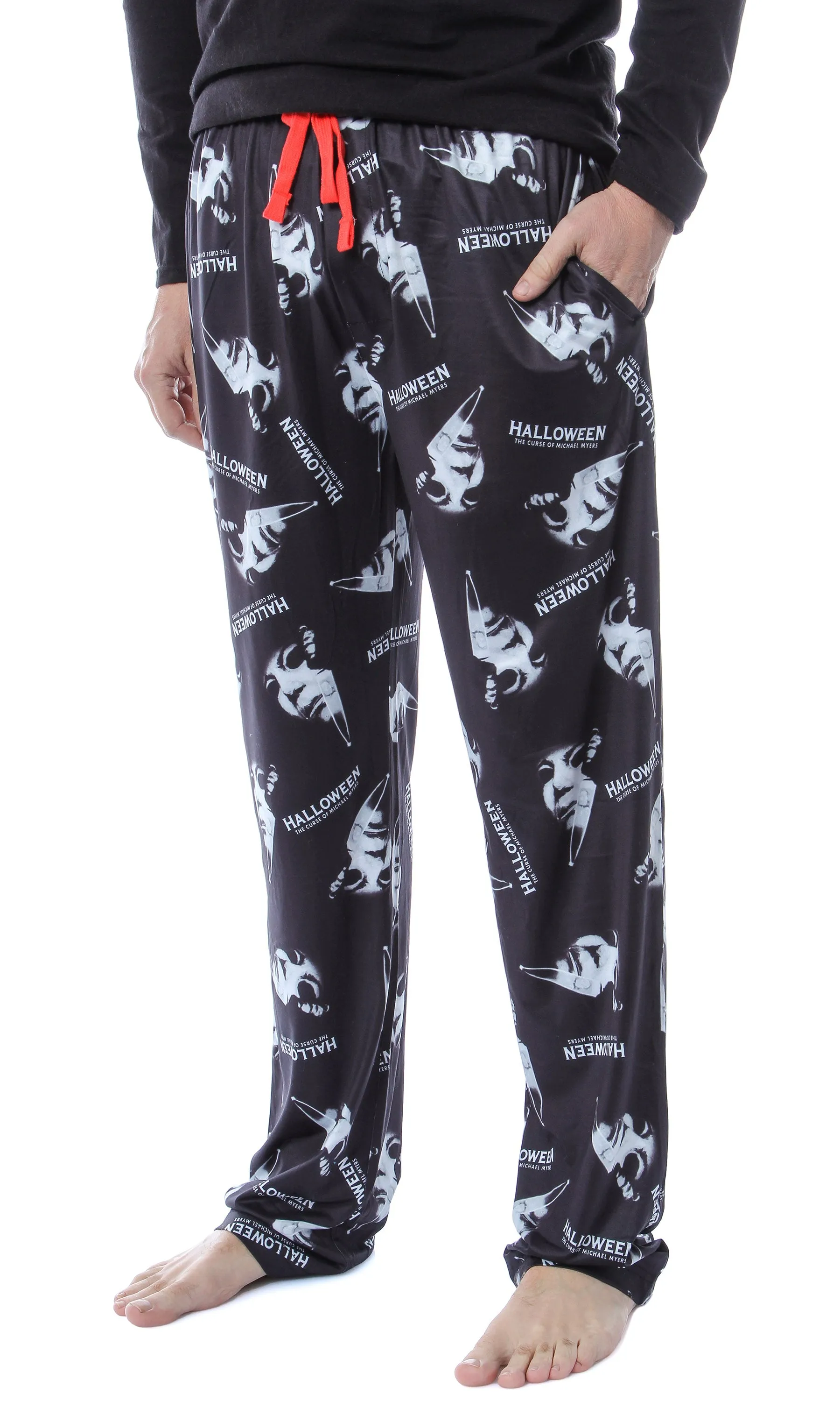 Halloween Michael Myers Men's Horror Film Allover Pattern Pajama Pants