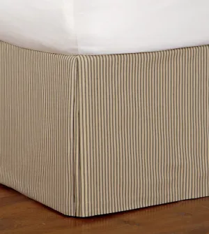 Heirloom Pleated Bed Skirt in Pepper