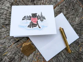 Holiday Pup Blank Greeting Card