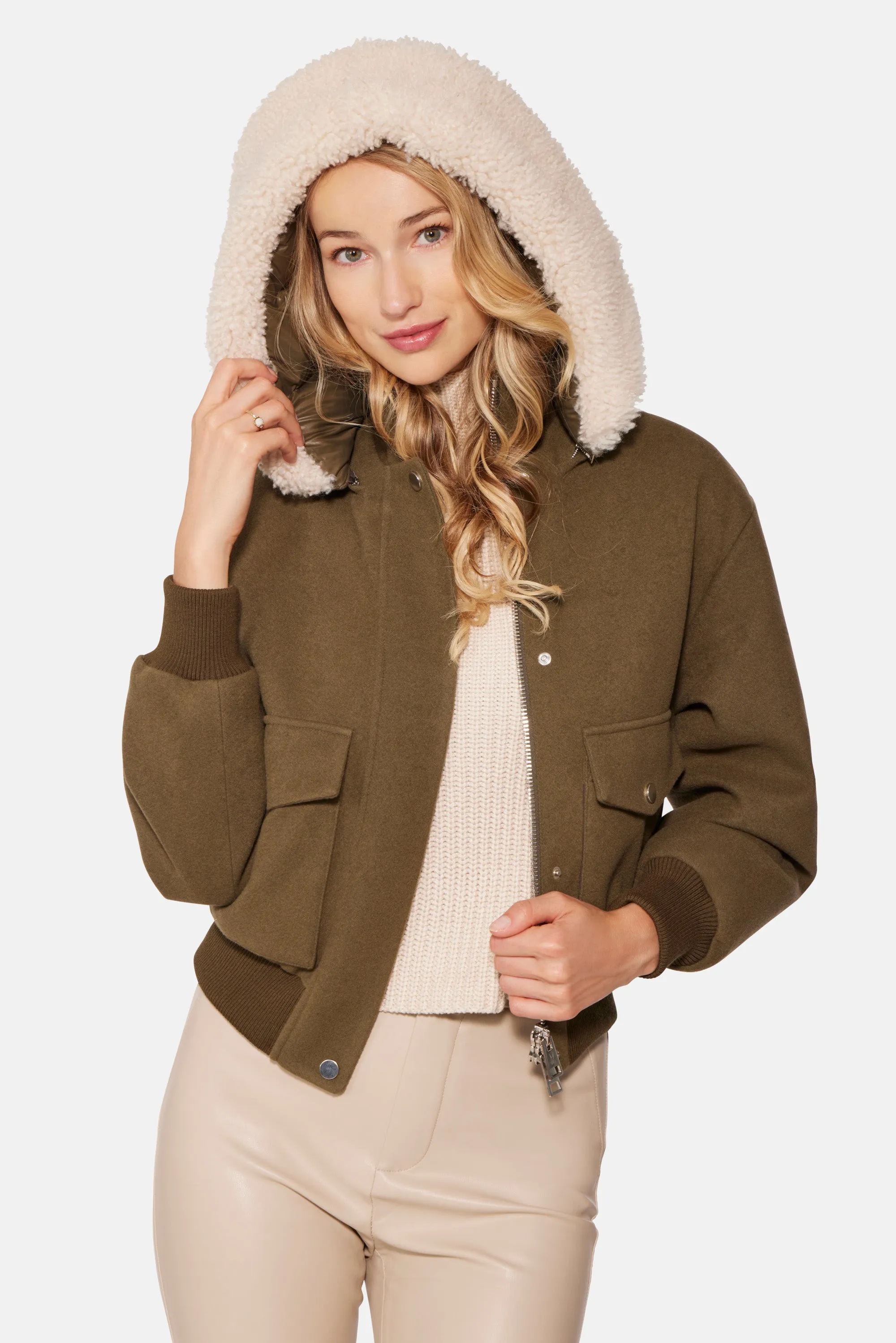 Hooded Bomber, Dark Olive