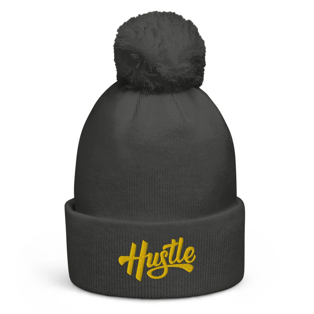 HUSTLE POM POM BEANIE