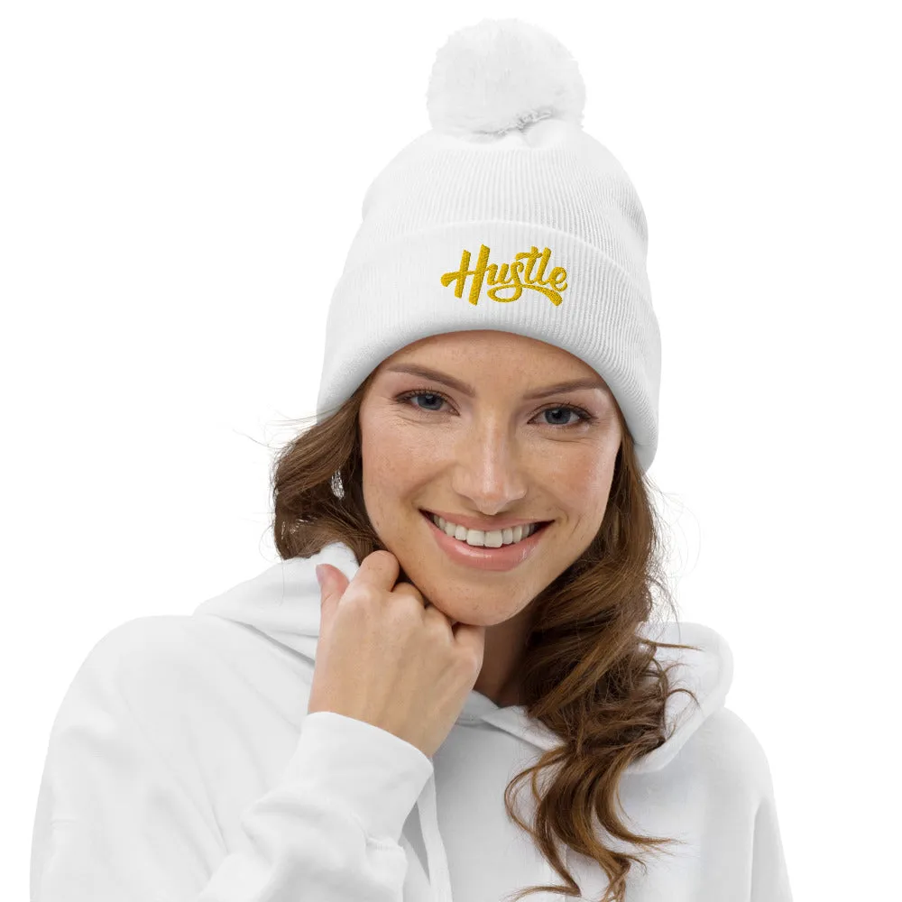 HUSTLE POM POM BEANIE