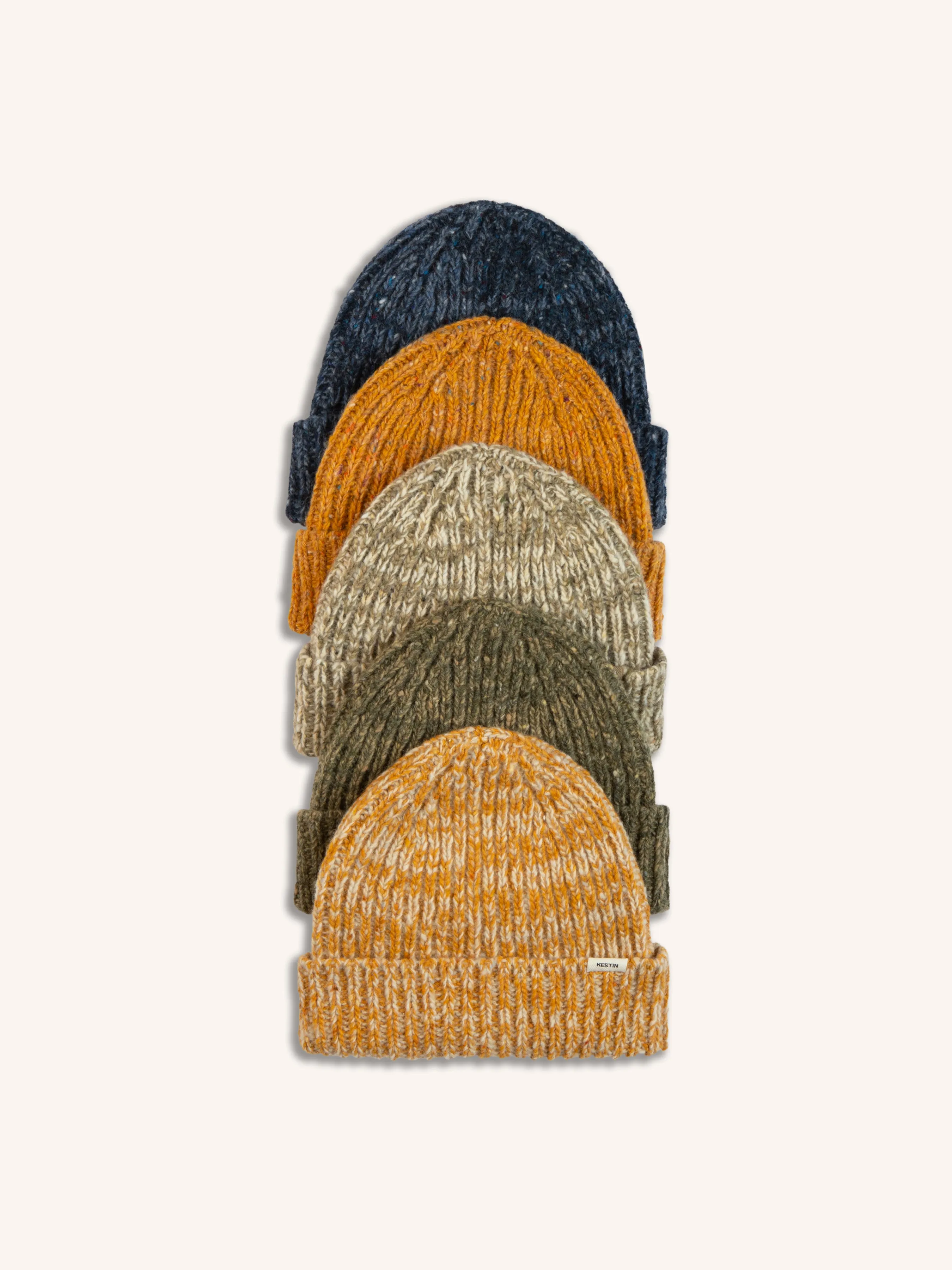 Isla Beanie in Saffron Marl Merino Wool