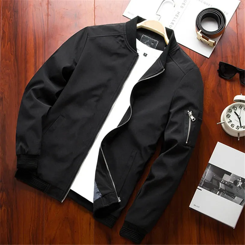 Jacket Men Fashion Casual Slim Mens Jacket Sportswear Bomber Jacket Mens jackets men and Coats Plus Size S- 6XL  9900