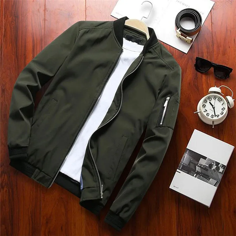 Jacket Men Fashion Casual Slim Mens Jacket Sportswear Bomber Jacket Mens jackets men and Coats Plus Size S- 6XL  9900