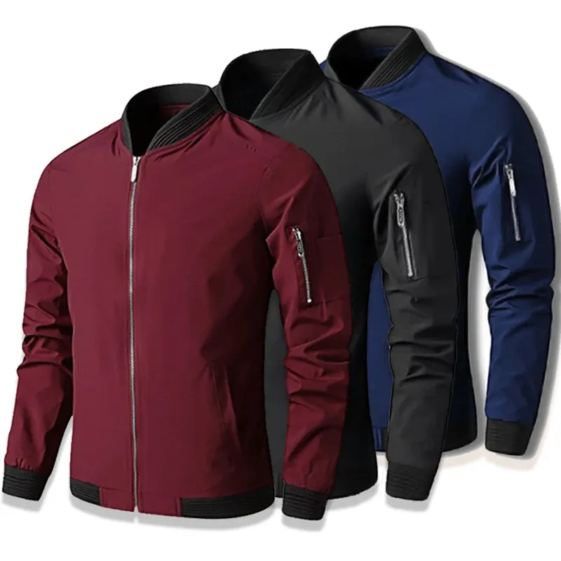 Jacket Men Fashion Casual Slim Mens Jacket Sportswear Bomber Jacket Mens jackets men and Coats Plus Size S- 6XL  9900