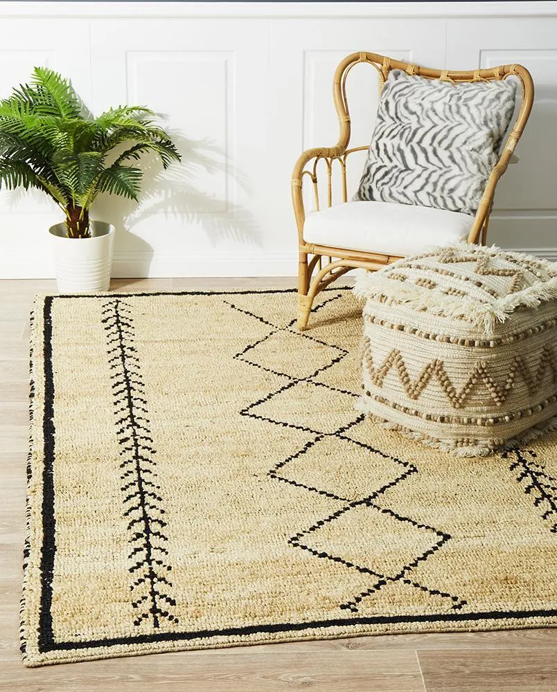 Kenya Tumu Hand Woven Tribal Jute Rug