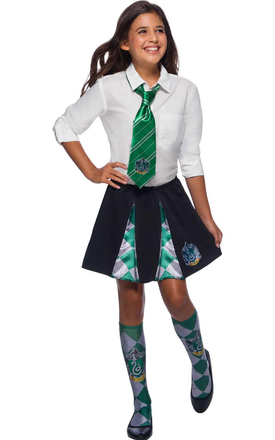 Kids Slytherin Pleated Skirt