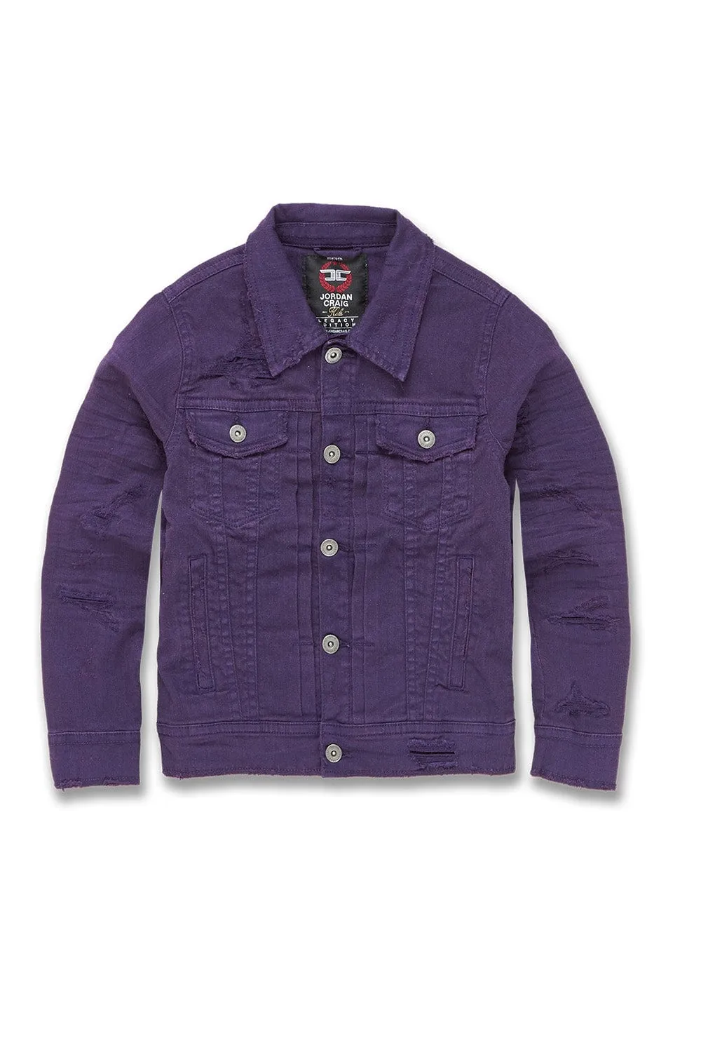 Kids Tribeca Twill Trucker Jacket (Court Purple)