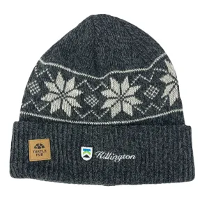 Killington Logo Turtle Fur Ocean Ragg Wool Mount Snow Beanie