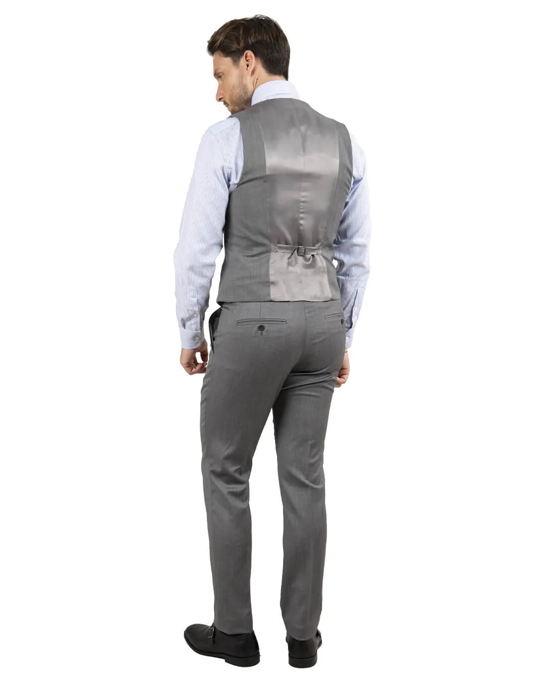 Lanificio F.lli Cerruti Light Grey Herringbone Waistcoat