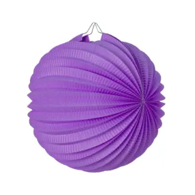 Lavender Pleated Paper Lantern - 20cm