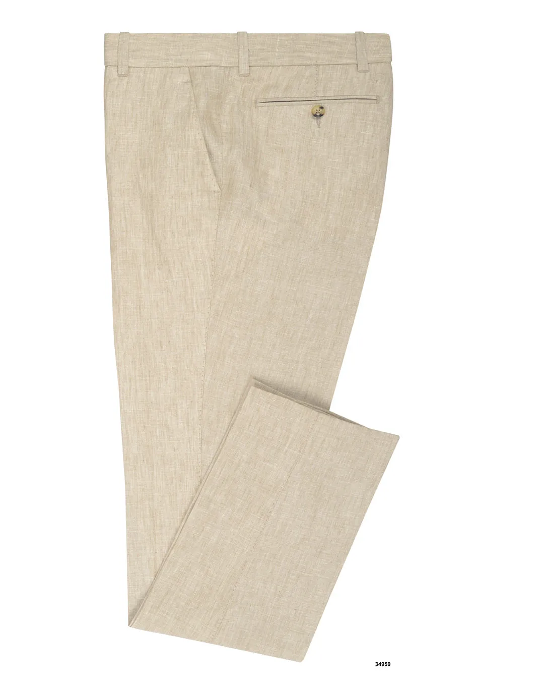 Linen: Natural Ecru Dress Pant