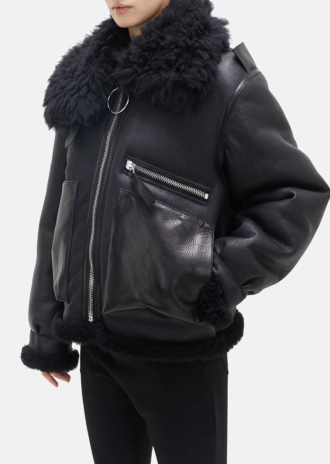 Lore Lamb Shearling Moto Jacket