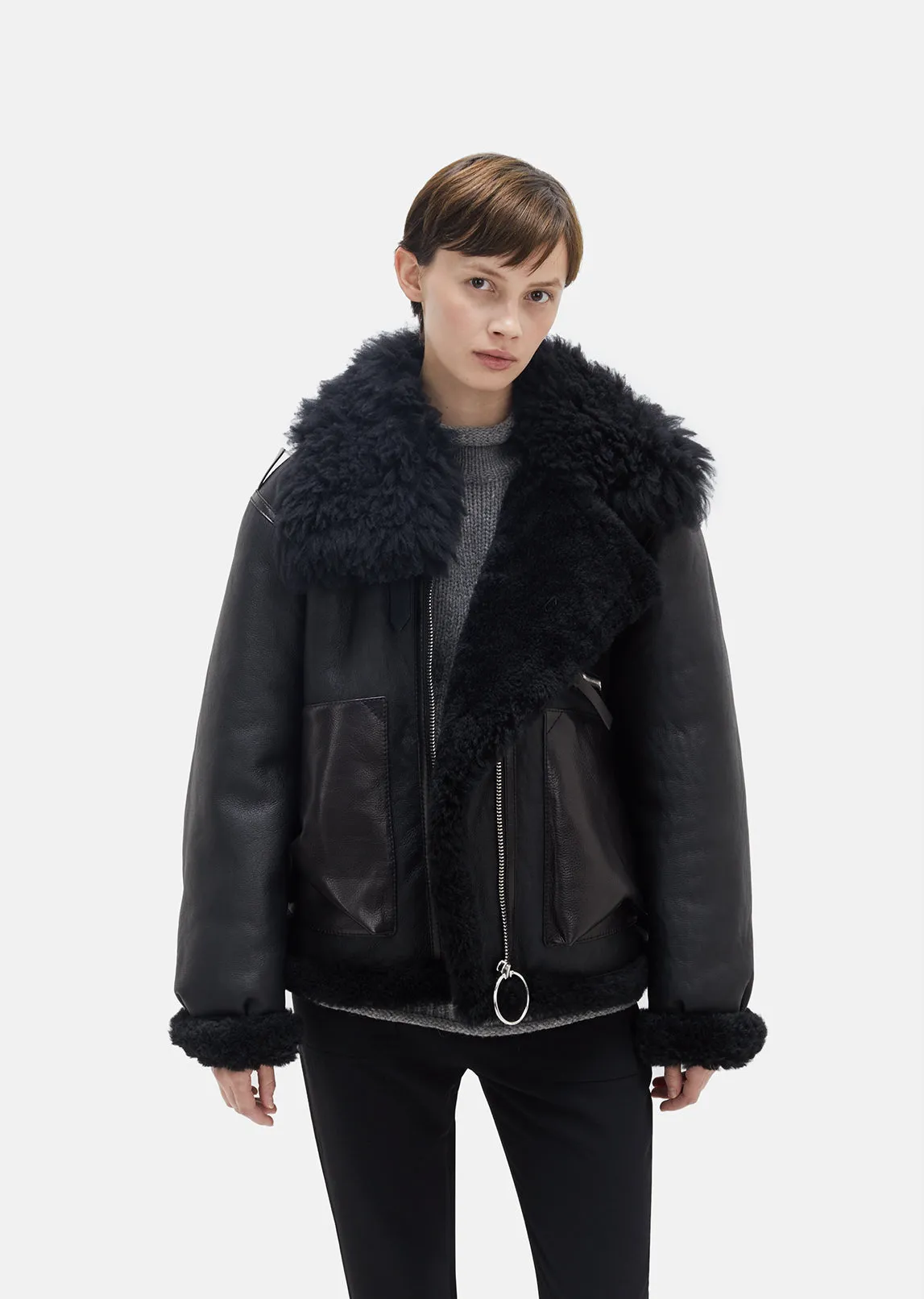 Lore Lamb Shearling Moto Jacket