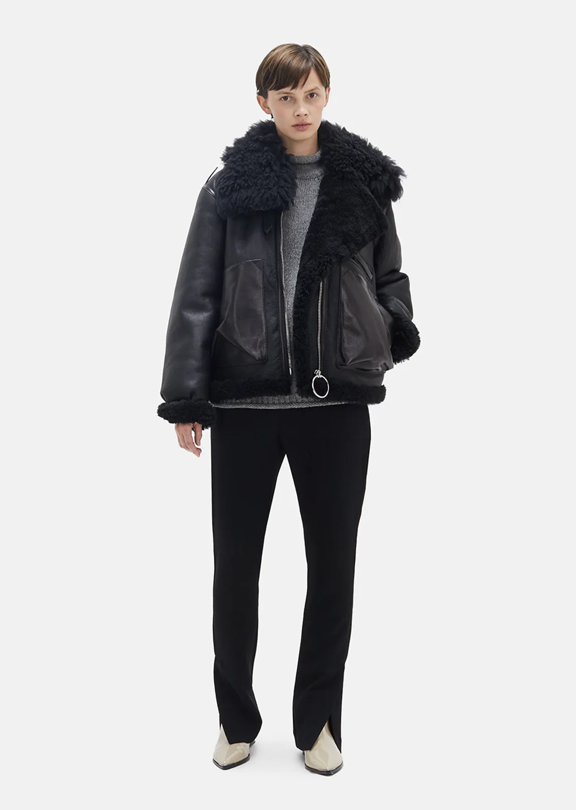 Lore Lamb Shearling Moto Jacket