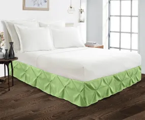 Luxury Sage Pinch Bed Skirt