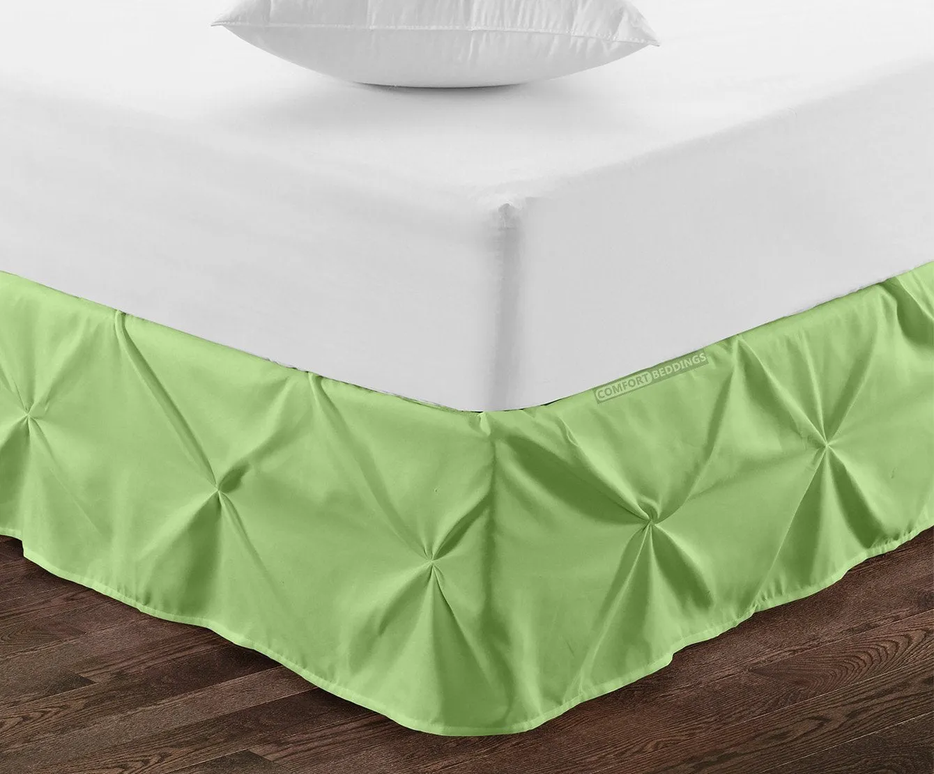 Luxury Sage Pinch Bed Skirt