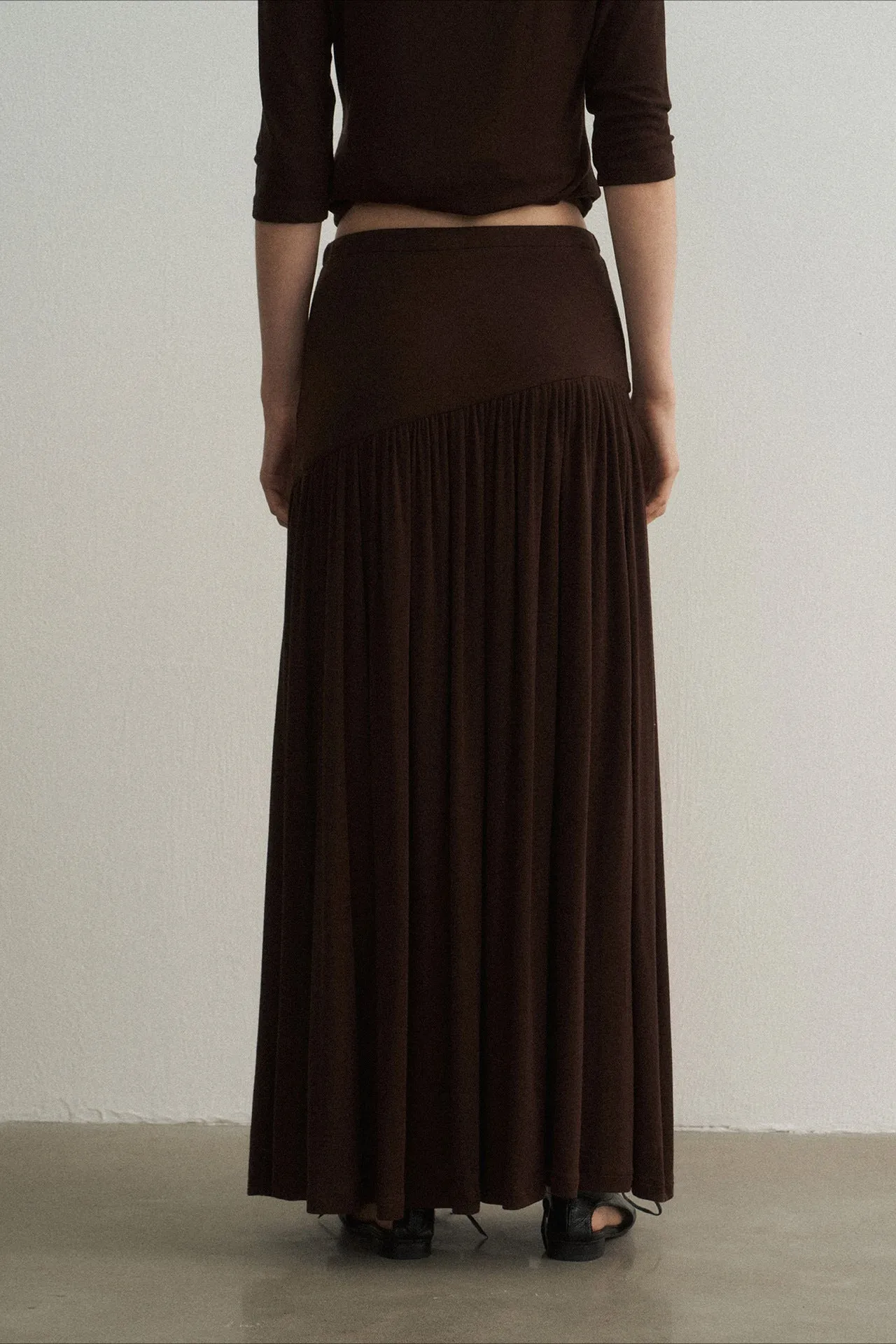 Lyocell blend soft touch flowy pleated skirt | 4 color