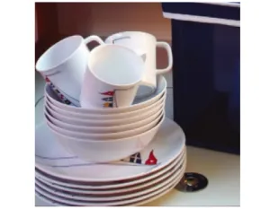 Marine Business Regata Tableware Set Non Slip - 24 Pieces