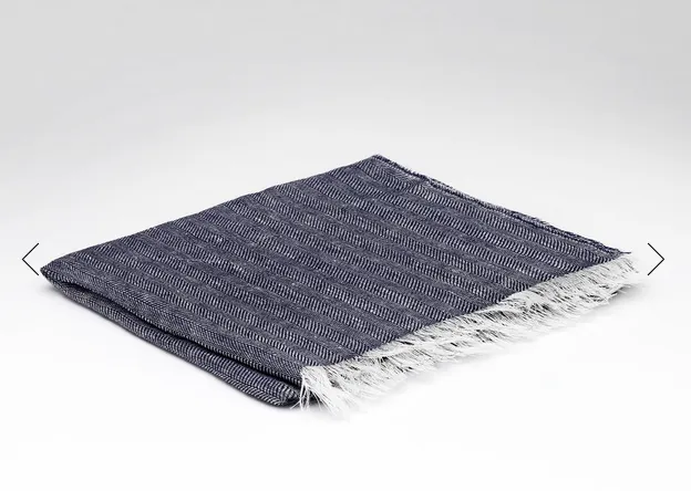 McNutt 100% Irish Linen Scarf - Navy