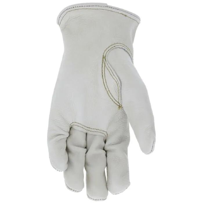 MCR Safety Road Hustler 3200S Premium Grain Leather, Drivers Work Gloves, Beige, 1 Dozen