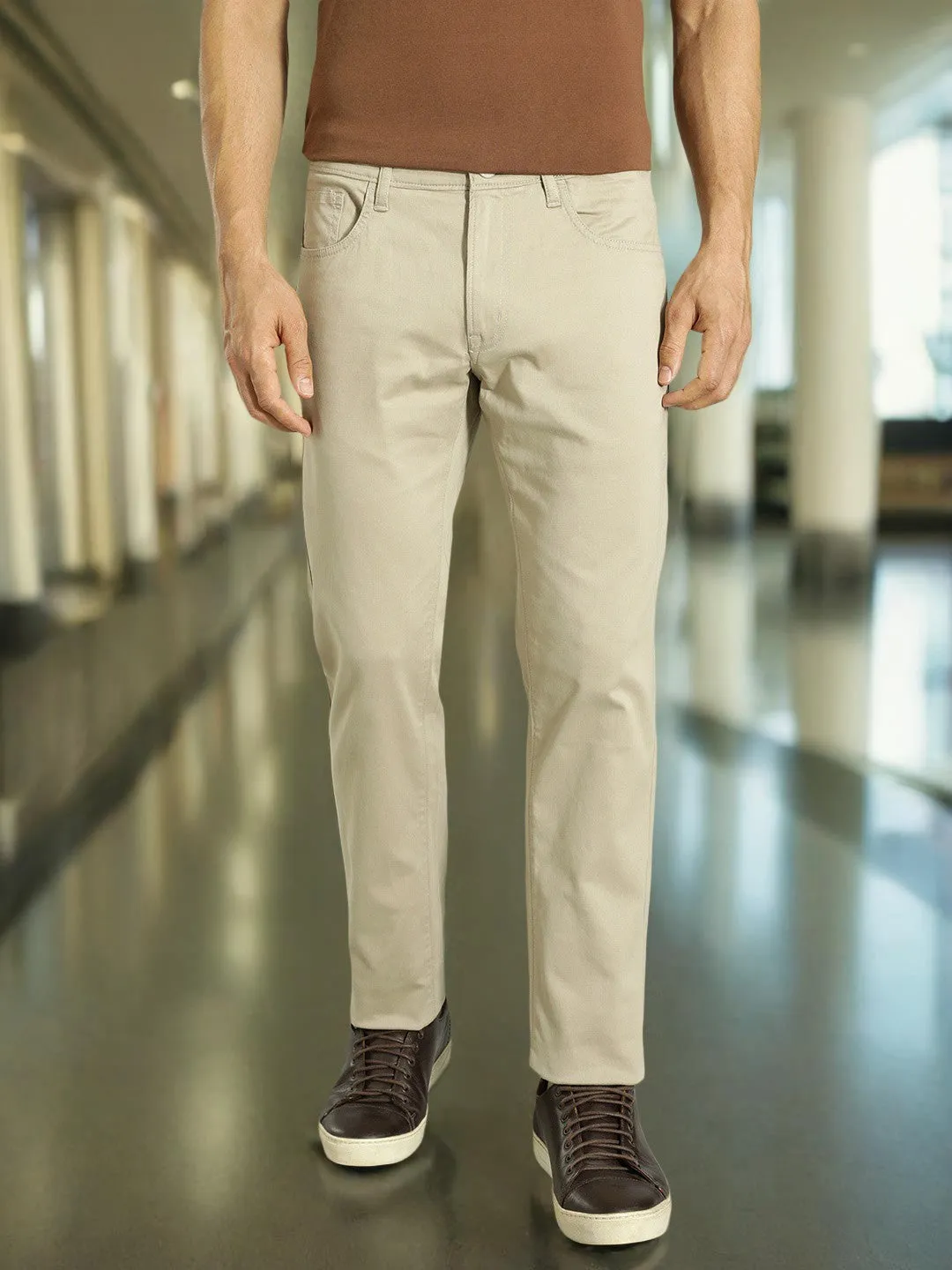 Men Brooklyn Fit Cotton Stretch Trouser