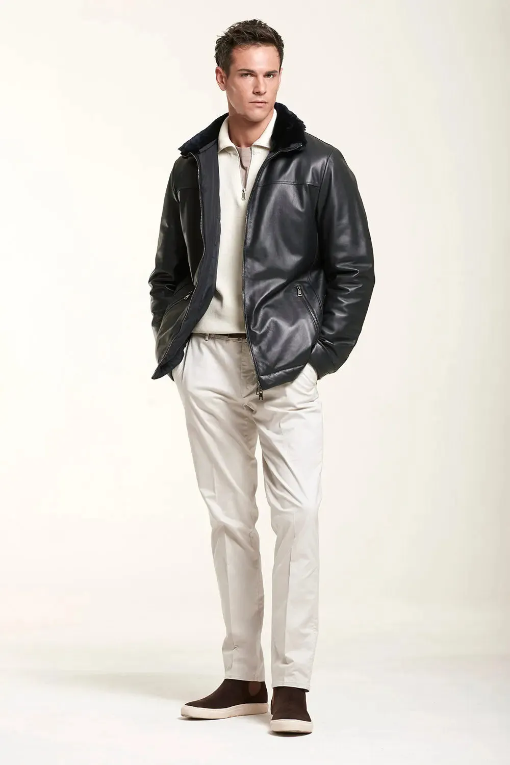 Men leather jacket