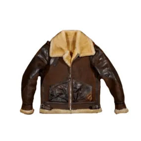 Men's B3 Bomber Shearling Coat Distressed