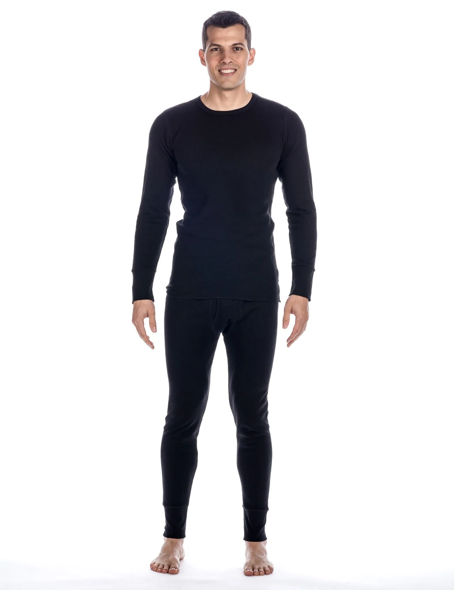 Men's Extreme Cold Waffle Knit Thermal Top and Bottom Set