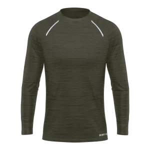 Men's Green Long Sleeve Thermal T-Shirt