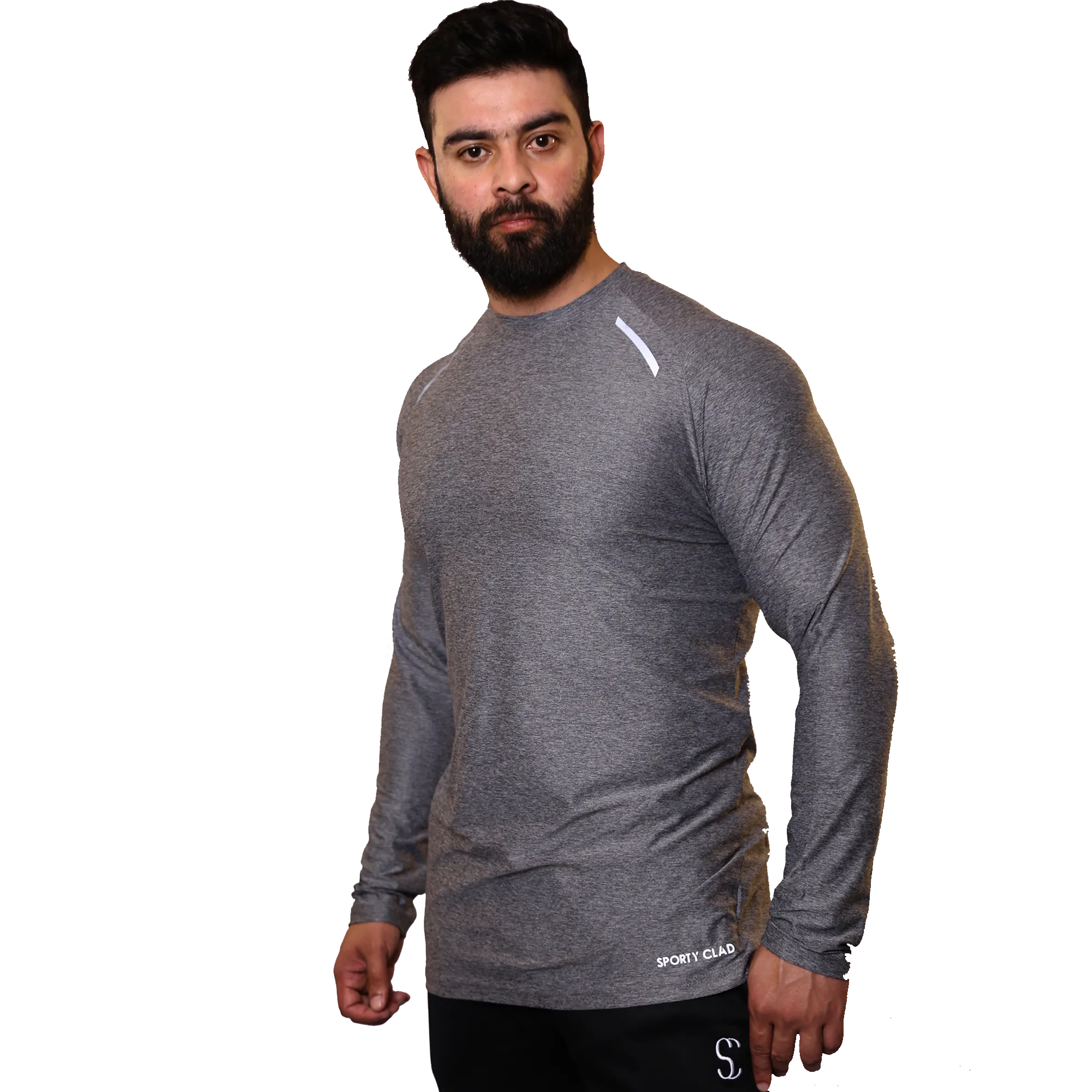 Men's Grey Long Sleeve Thermal T-Shirt