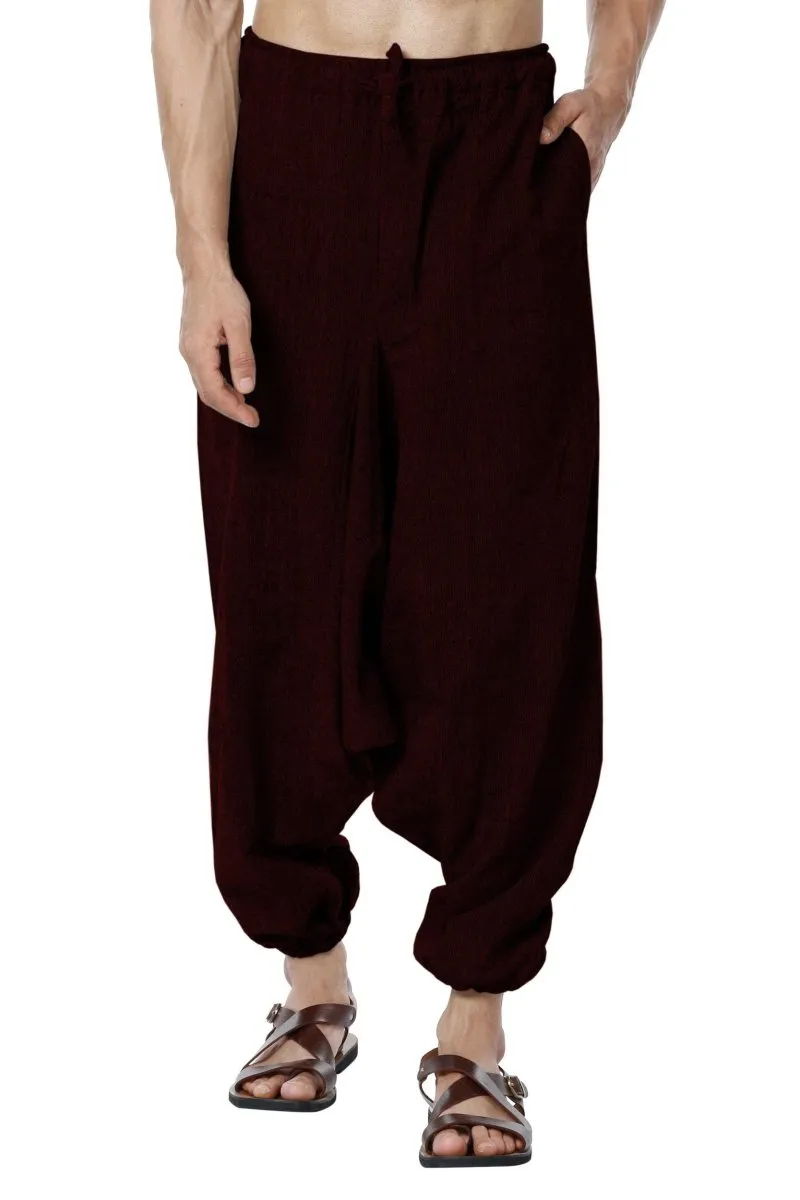 Men's Harem Pant | Maroon | Fits Waist Size 28" to 36"