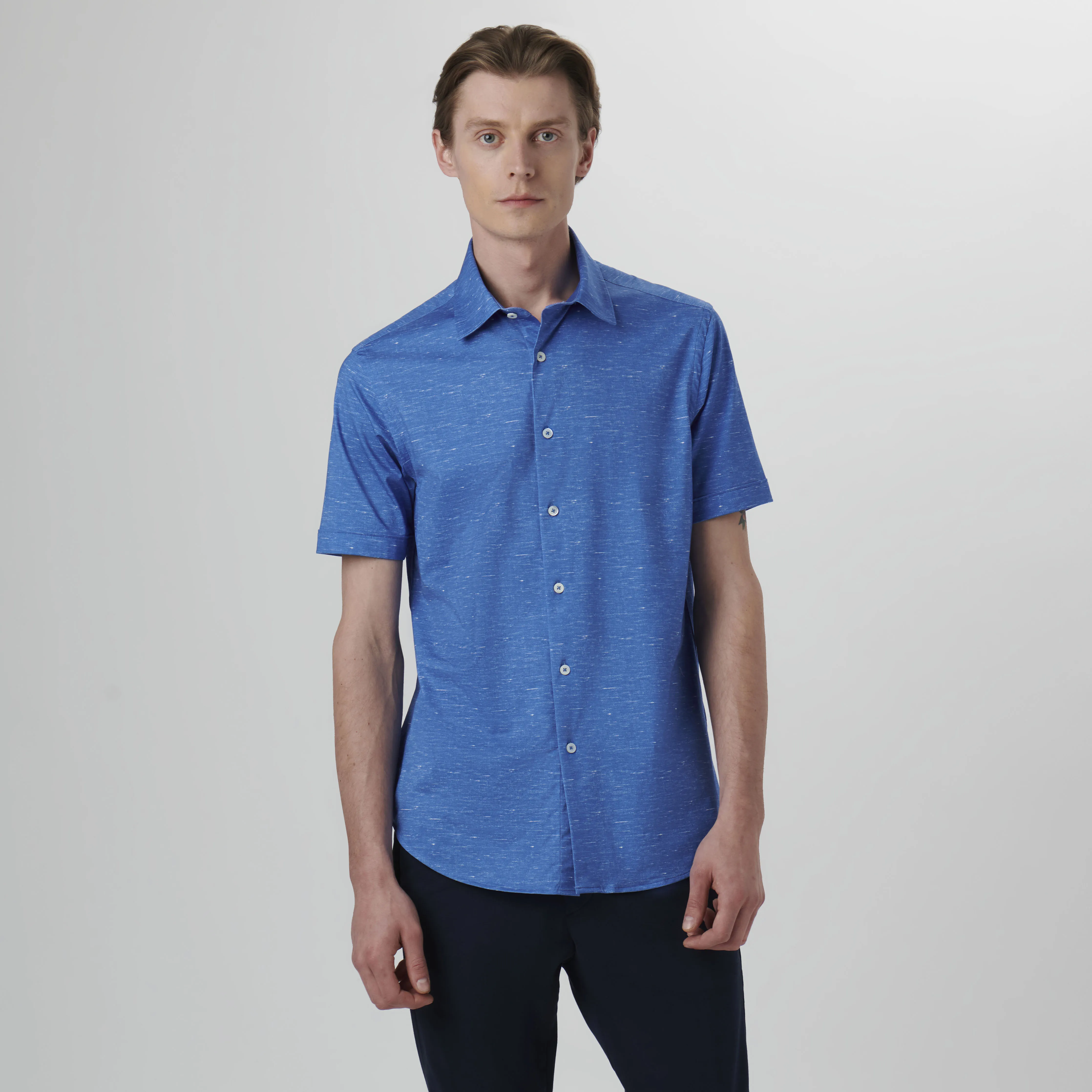 Miles Melange OoohCotton Short Sleeve Shirt