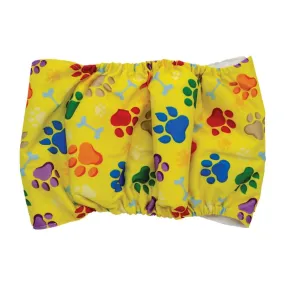 Misoko reusable diapers for male dogs, with paw prints