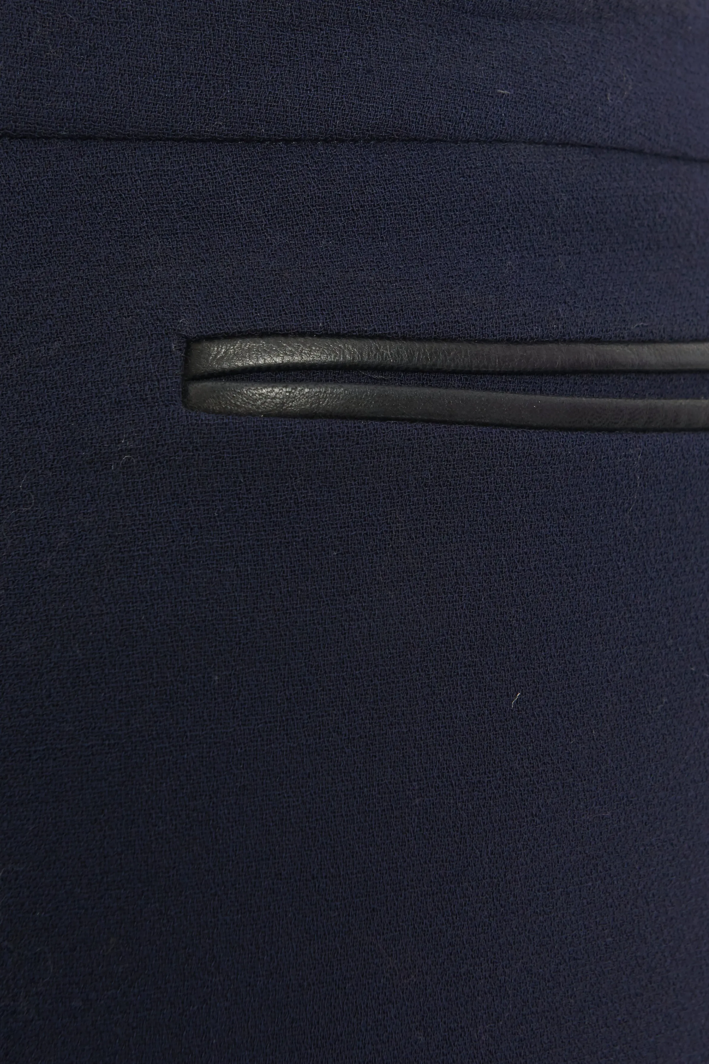 Navy Straight Leg Smart Preowned Trousers
