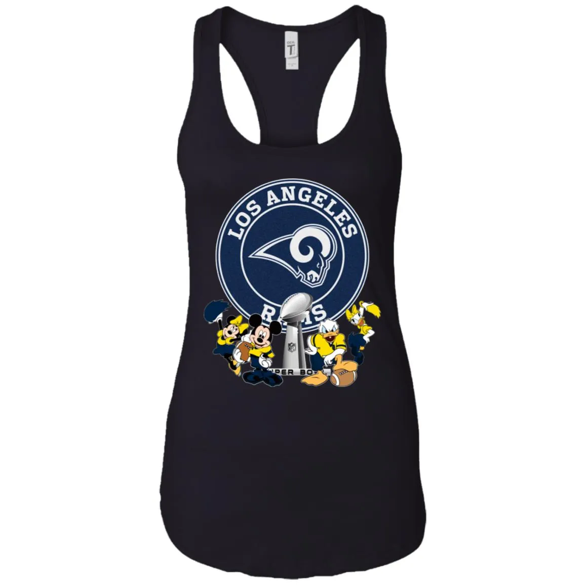 Nfl – Los Angeles Rams Super Bowl 2019 Mickey Mouse Minnie Mouse Donald Duck Daisy Duck Football Women Tank Top