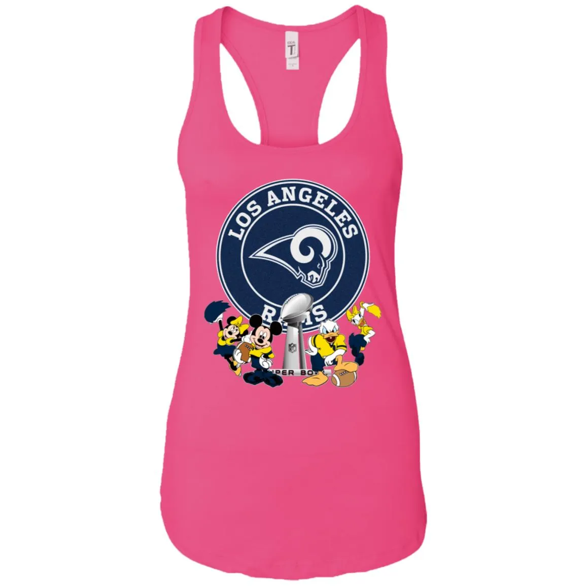 Nfl – Los Angeles Rams Super Bowl 2019 Mickey Mouse Minnie Mouse Donald Duck Daisy Duck Football Women Tank Top