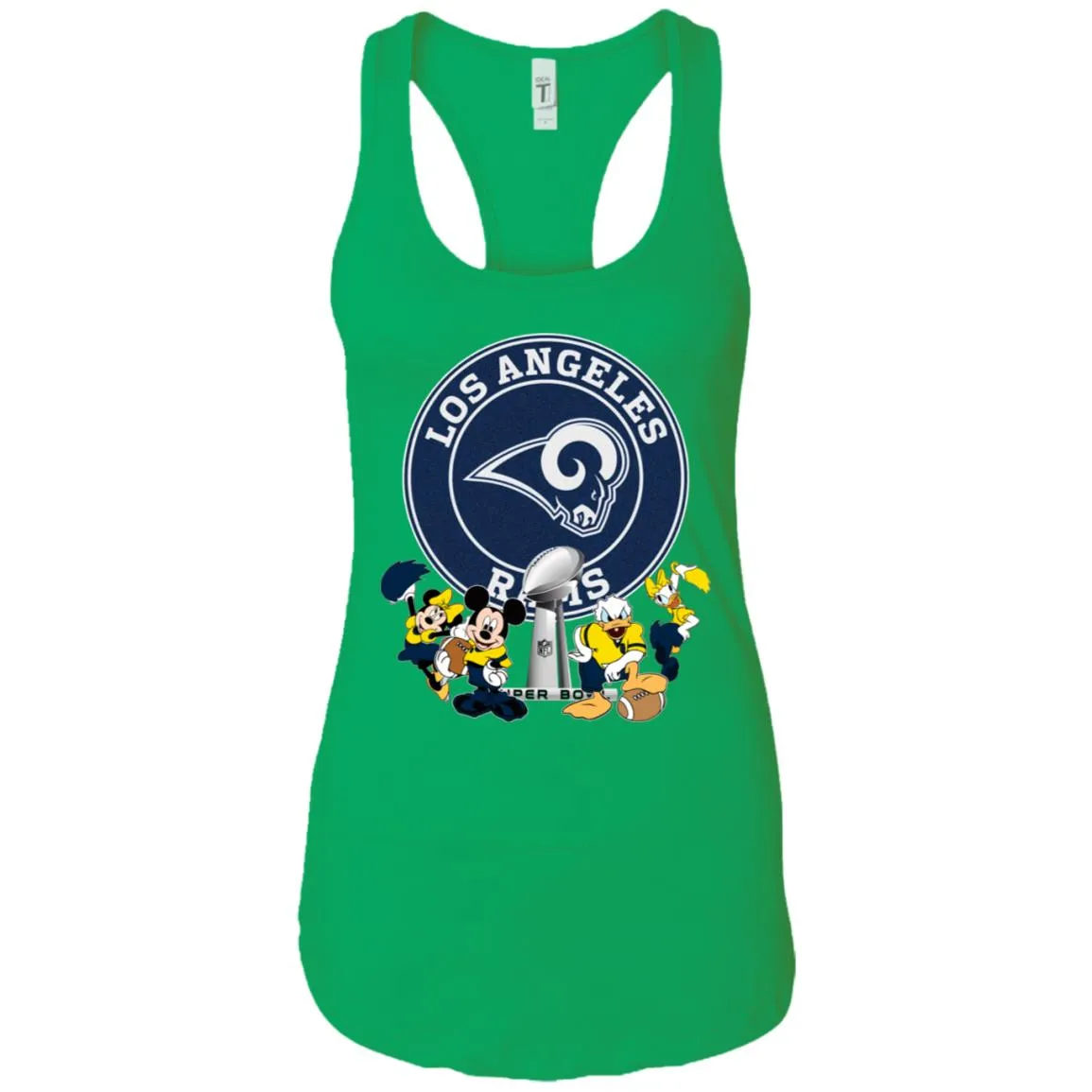 Nfl – Los Angeles Rams Super Bowl 2019 Mickey Mouse Minnie Mouse Donald Duck Daisy Duck Football Women Tank Top