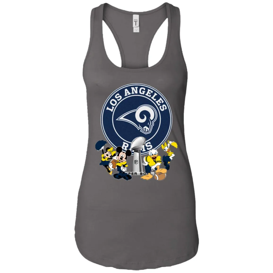 Nfl – Los Angeles Rams Super Bowl 2019 Mickey Mouse Minnie Mouse Donald Duck Daisy Duck Football Women Tank Top