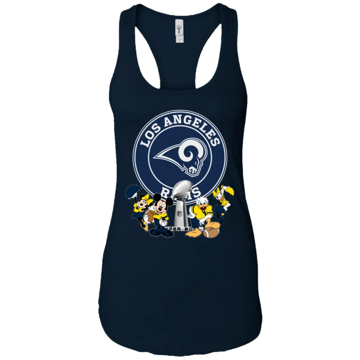 Nfl – Los Angeles Rams Super Bowl 2019 Mickey Mouse Minnie Mouse Donald Duck Daisy Duck Football Women Tank Top