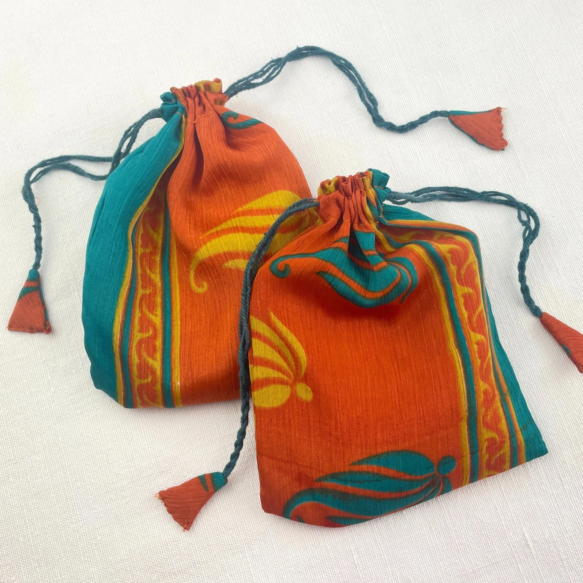 NIRMALA Recycled Sari Refillable Lavender Bag (WS)